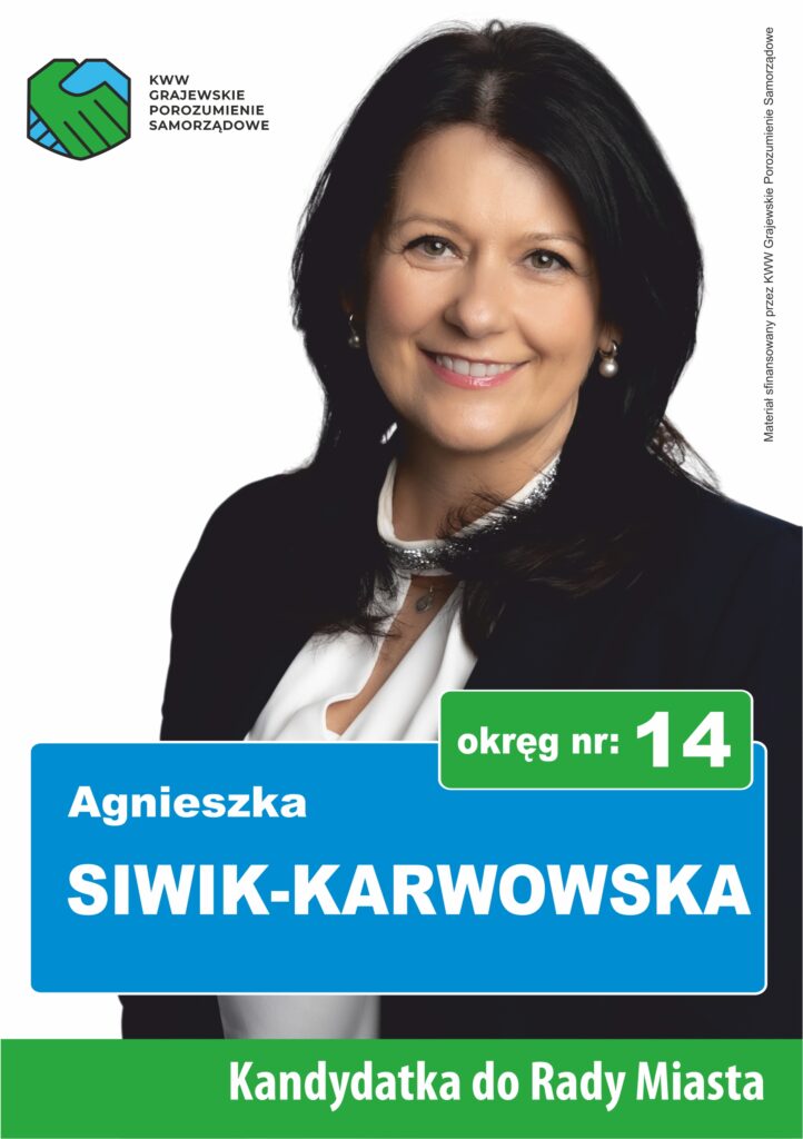 Agnieszka Siwik-Karwowska - ulotka przód