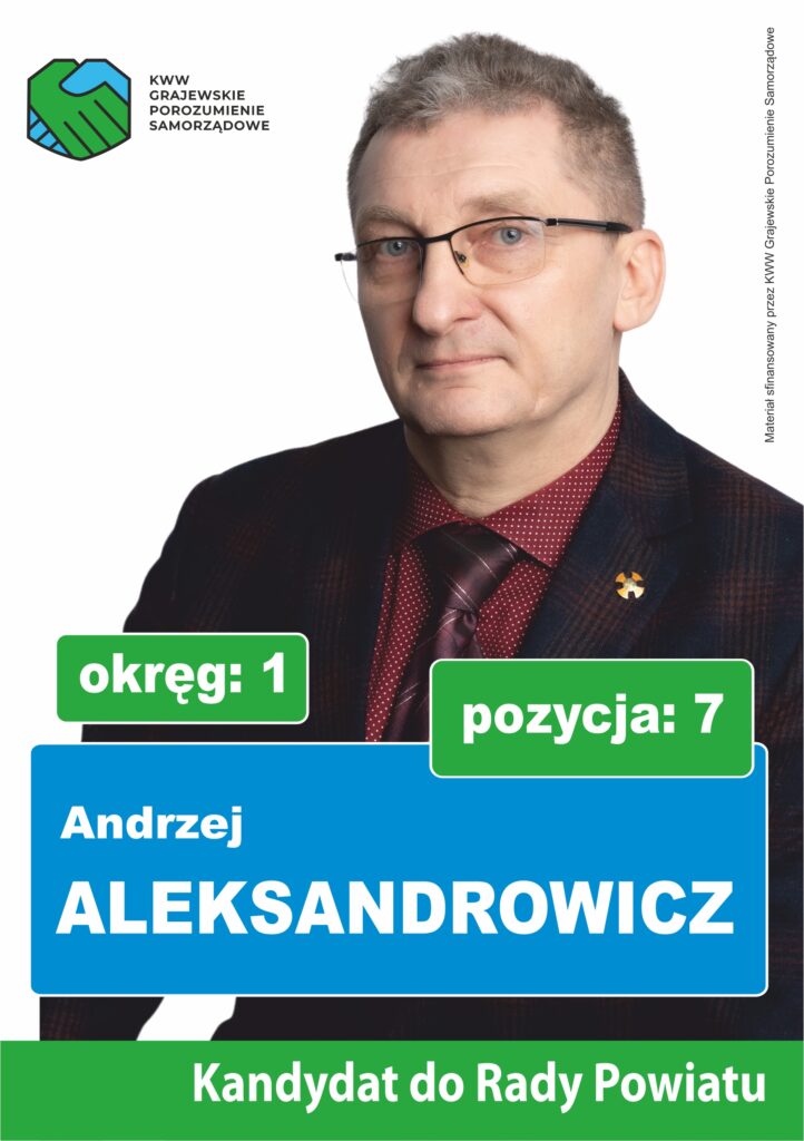 Andrzej Aleksandrowicz - ulotka przód