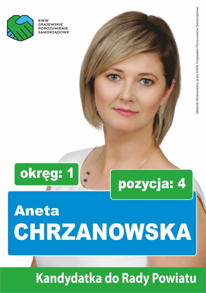 Aneta Chrzanowska - ulotka przód