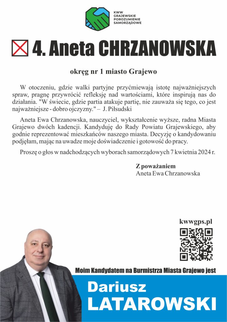 Aneta Chrzanowska - ulotka tył