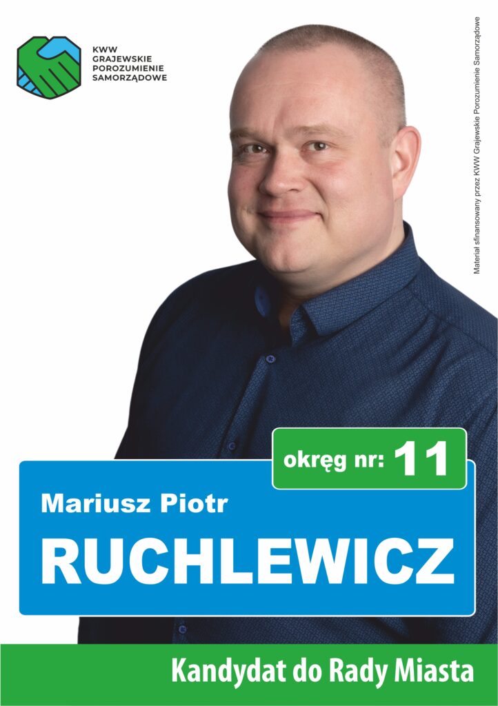 Mariusz Piotr Ruchlewicz - ulotka przód