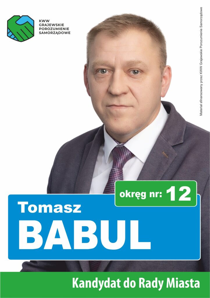 Tomasz Babul - ulotka przód