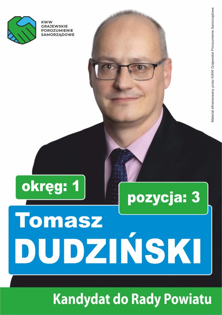 Tomasz Dudziński - ulotka przód