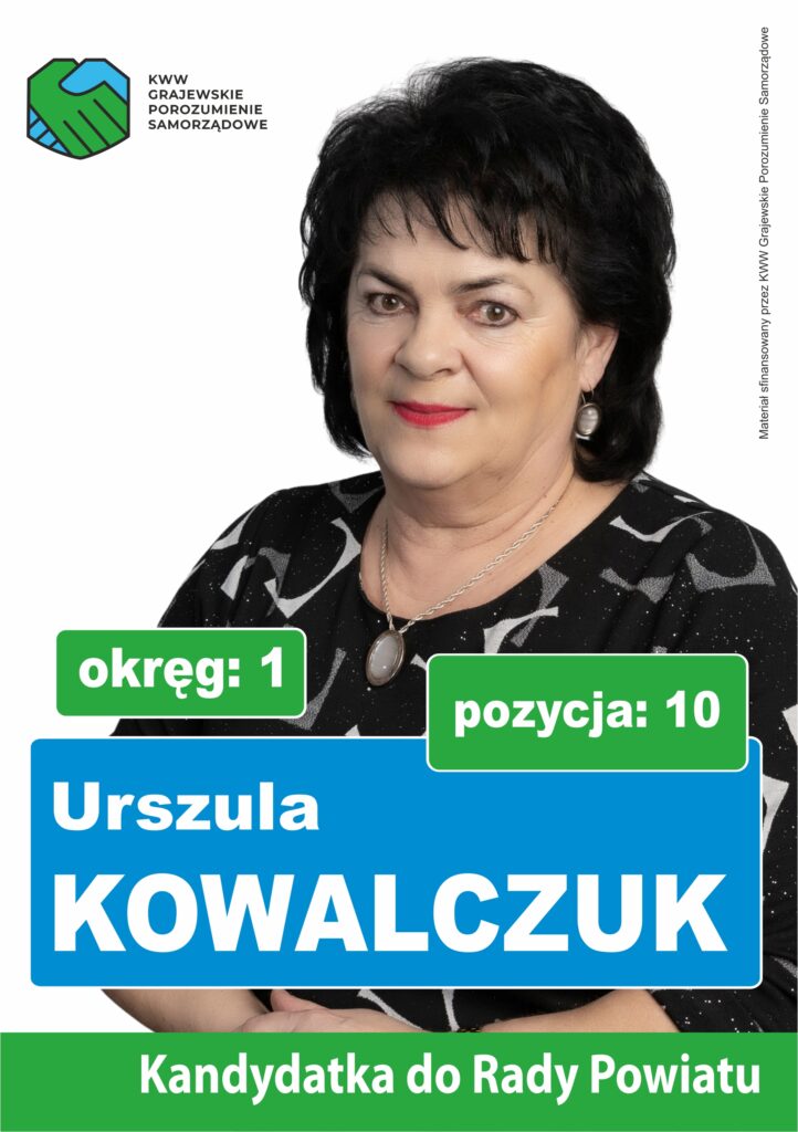 Ulotka Urszula Kowalczuk przód